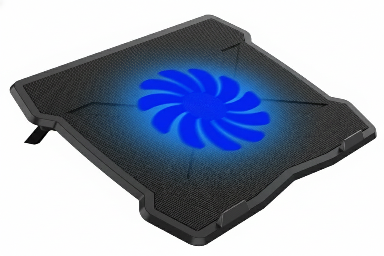 One Fan Laptop Cooling pad for upto 15.6 Inch laptops.