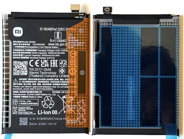 Mi Note 12 4g BN5M Battery 100% Care Original