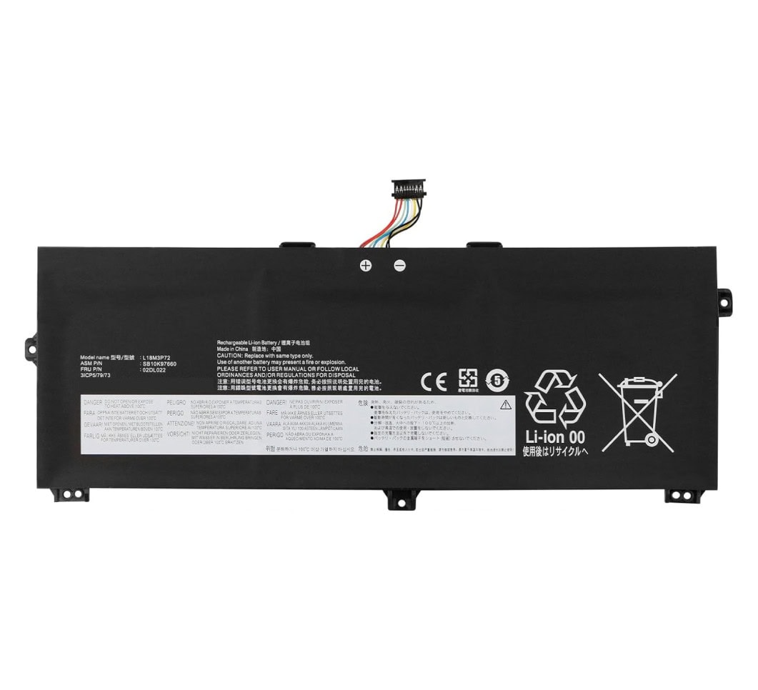 Lenovo Laptop Battery 4200mAh, 3-Cell for Lenovo L18L3P72, L18S3P72, ThinkPad X13 YOGA GEN 1, 20NN0026BM, 20NN0031SP, 20NN0035MH, 20NN00F5ML Laptops