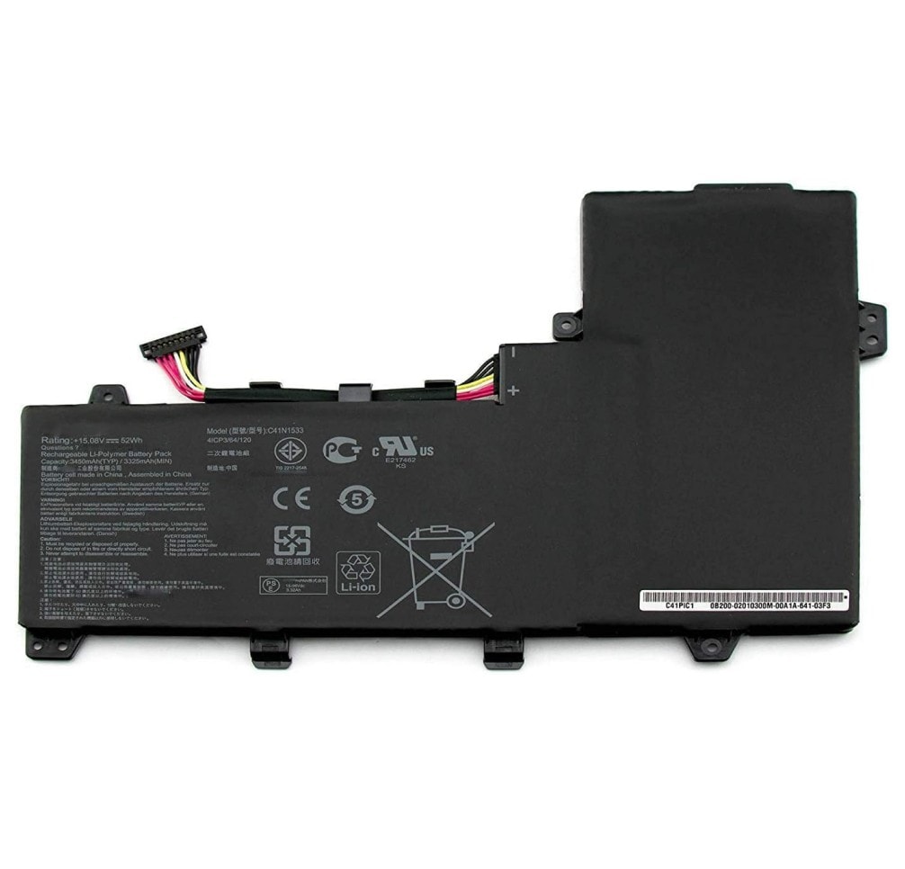 Asus Laptop Battery 3450mAh, 4-Cell High Quality Compatible Battery for Asus C41N1533 – Asus Q504UQ, Q524UQK, UX560UQ Laptops