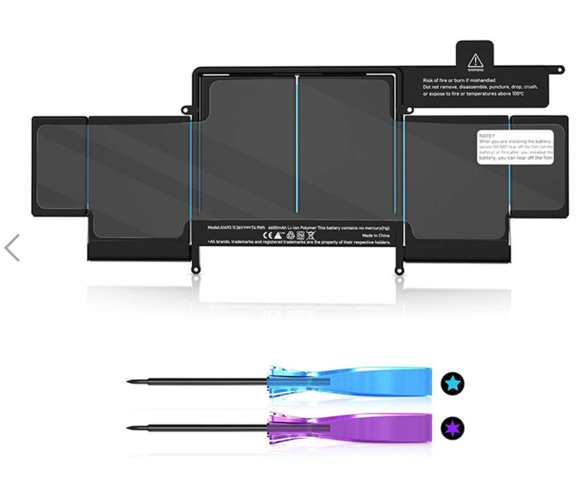 Compatible Battery for Apple A1502, A1582 – MacBook Pro 13.3 inch Retina Series Laptops (6600mAh, 6-Cell)