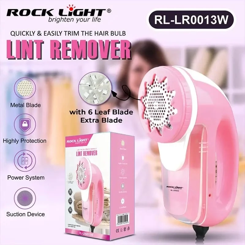 Rocklight | RL-LR0013W | Advanced 6-Leaf Blade Electric Lint Remover