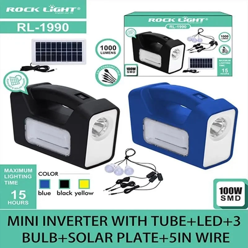 Rocklight | RL-1990 | Mini | Solar Inverter with LED & Tube