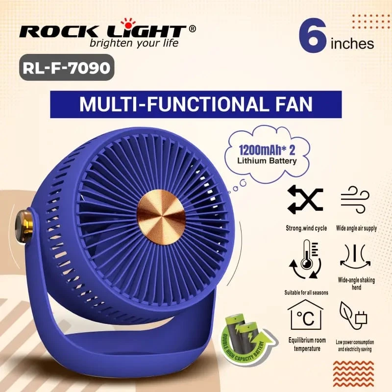 Rock Light | RL-F-7090 Portable Fan