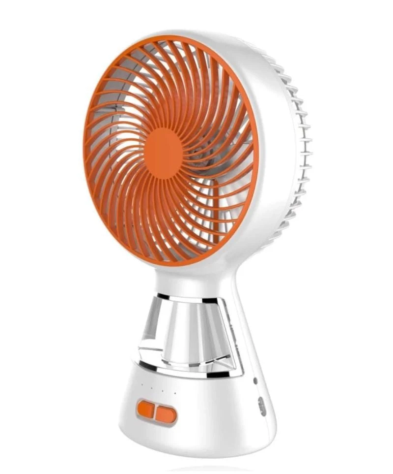 Rocklight RL-7067 Pick Ur Needs Portable 14-Inch Rechargeable Table Fan with LED Flash Light Rechargeable Fan (Multicolor)