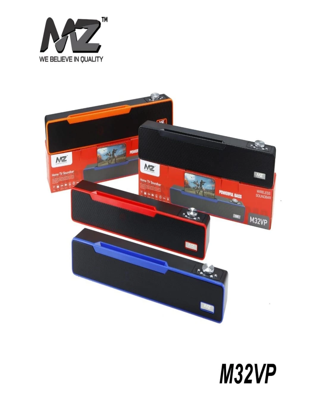 MZ M32VP (PORTABLE HOME TV SOUNDBAR) Dynamic Thunder Sound 1500mAh Battery 10 W Bluetooth Soundbar