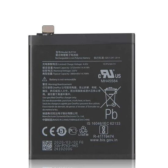 OnePlus 7T BLP743 Battery 100% Care Original