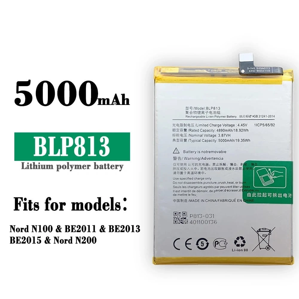 OnePlus Nord N100/N200 BLP813 Battery 100% Care Original