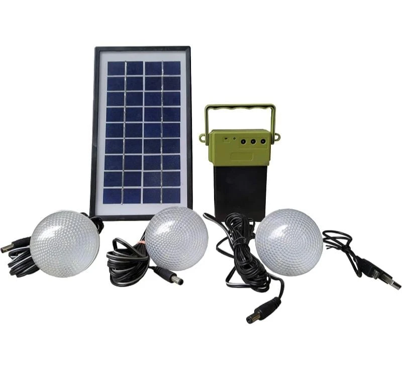 DP 28W Portable Rechargeable Solar Emergency LED Light with 2 Pcs LED Bulb Set, 7167