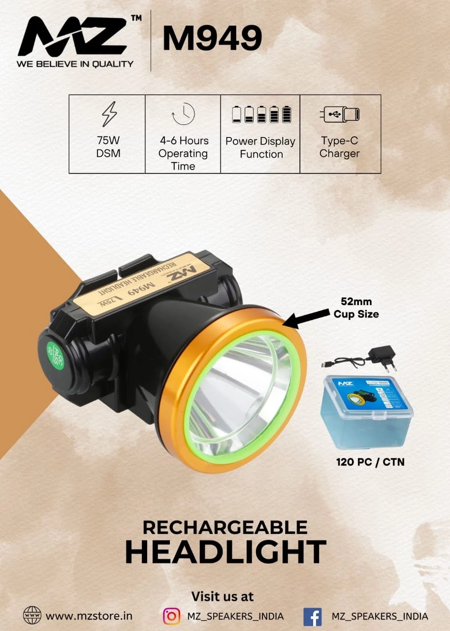 MZ M949 Rechargeable Headlight