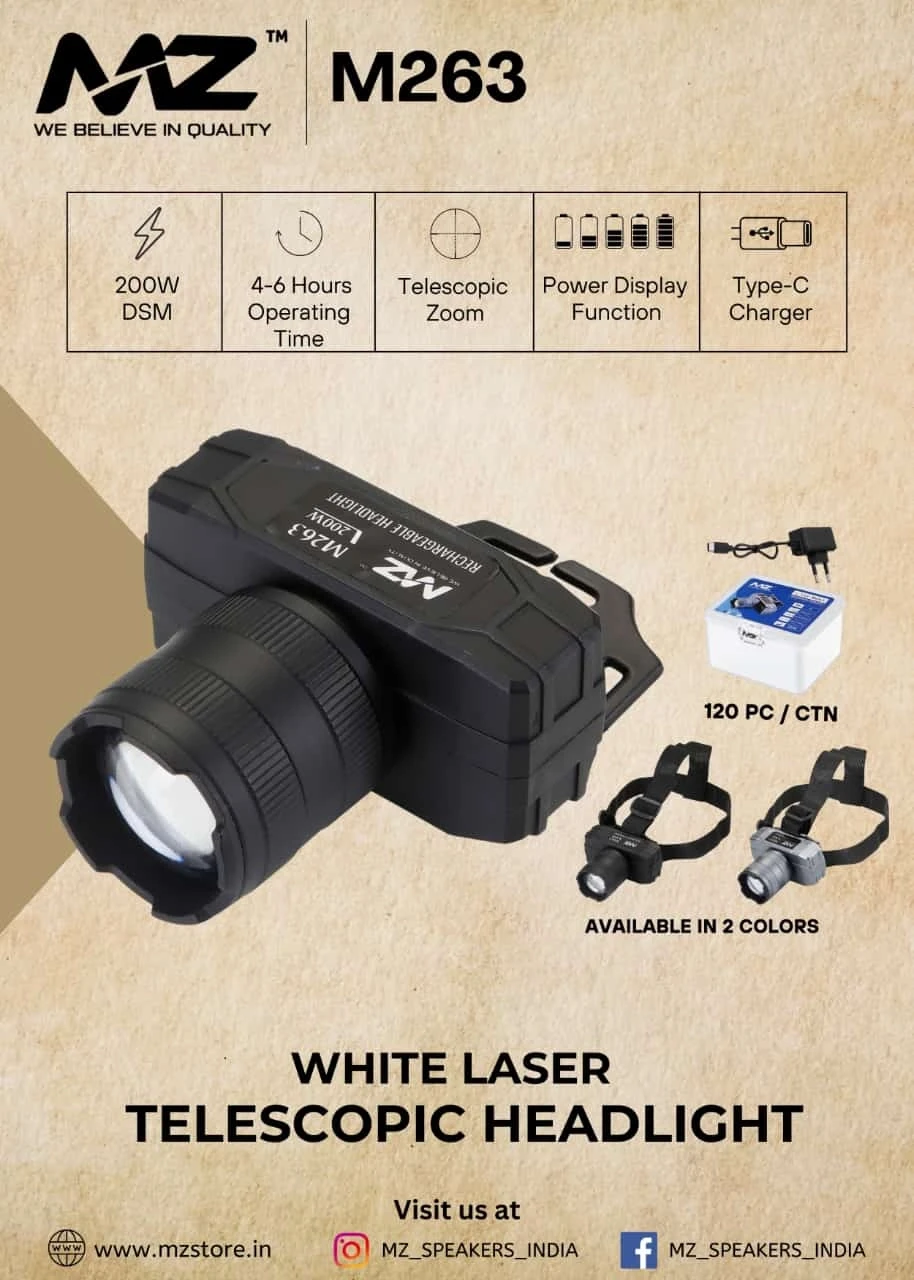 MZ M263 Rechargeable Telescopic Headlight