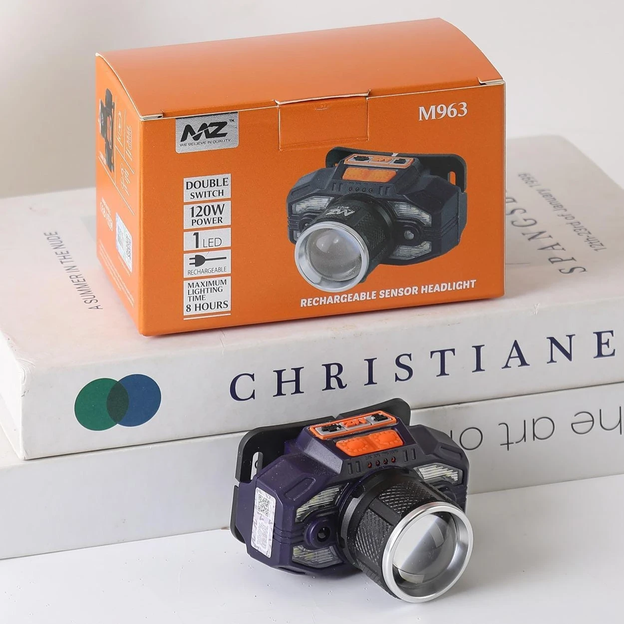 MZ M963 (Rechargeable LED Headlamp) 80W Zoomable Lense 8 Hours Working Torch