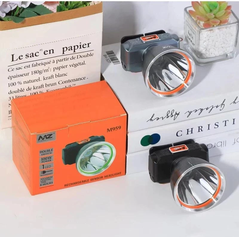 MZ M959 (LED Headlamp) 100W with Sensor 8 Hours Working Torch