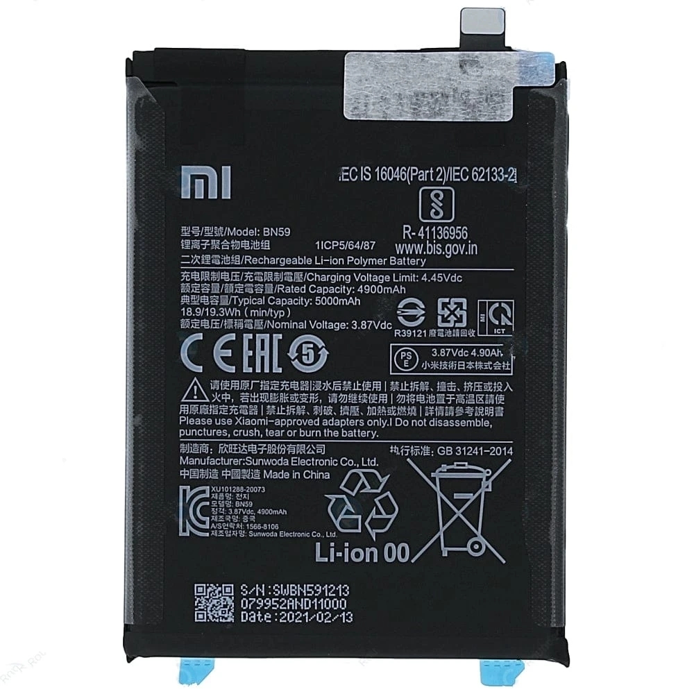 Mi Note 10 Note 10S BN59 Battery 100% Care Original