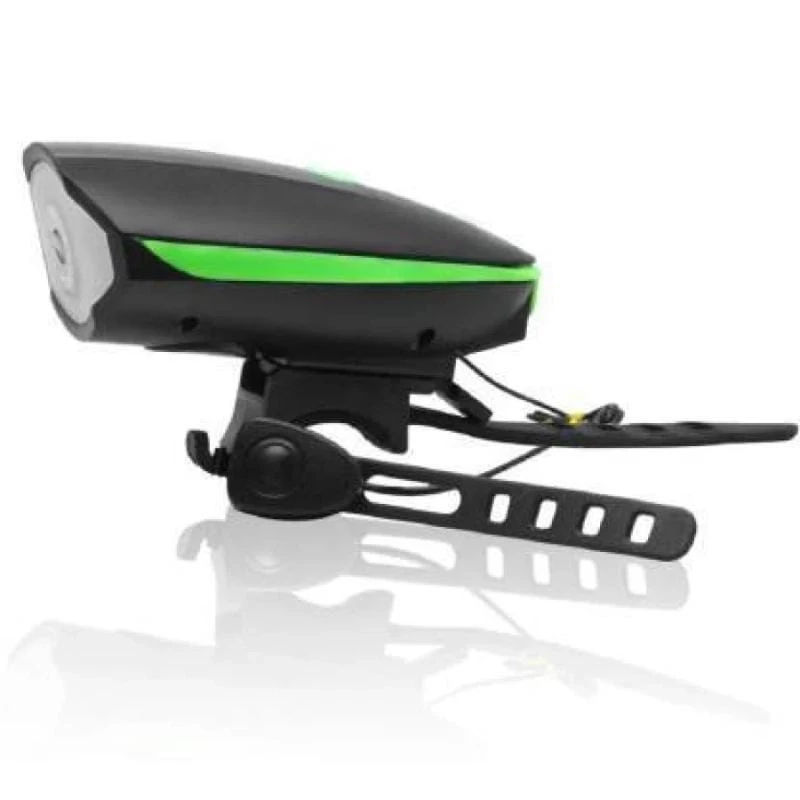 2-in-1 Rechargeable Bicycle/Bike Horn Light (3 modes) and horn LED Front Light (Multicolor)