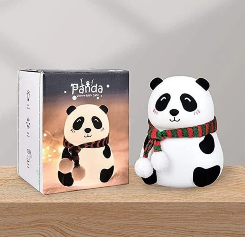 Cute Panda Night Light for Kids,Nursery Silicone Night Light,7-Color Changing Lamp,Room Decor, Gifts for Toddler Children Teenage Girls