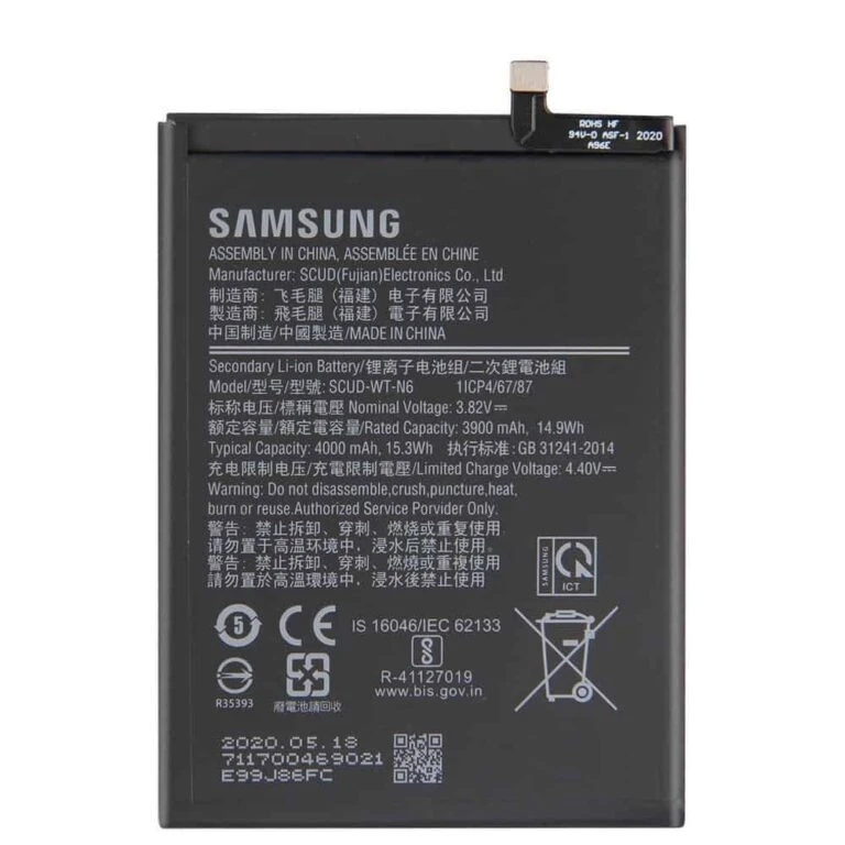 Samsung A10S/A20S Battery 100% Care Original
