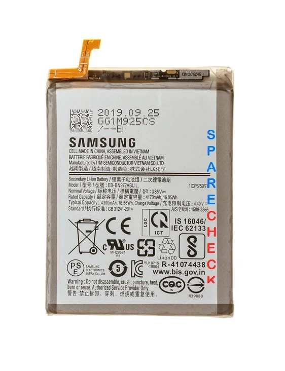 Samsung Note 10 Plus Battery 100% Care Original