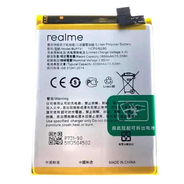 Realme 5 Pro BLP731 Mobile Battery 100% Care Original