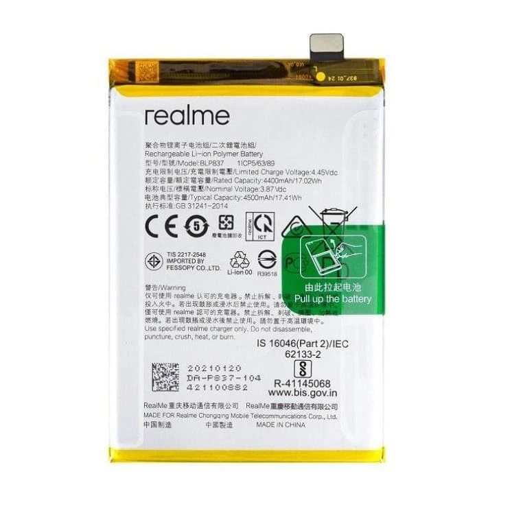 Realme 8 Pro BLP837 Mobile Battery 100% Care Original
