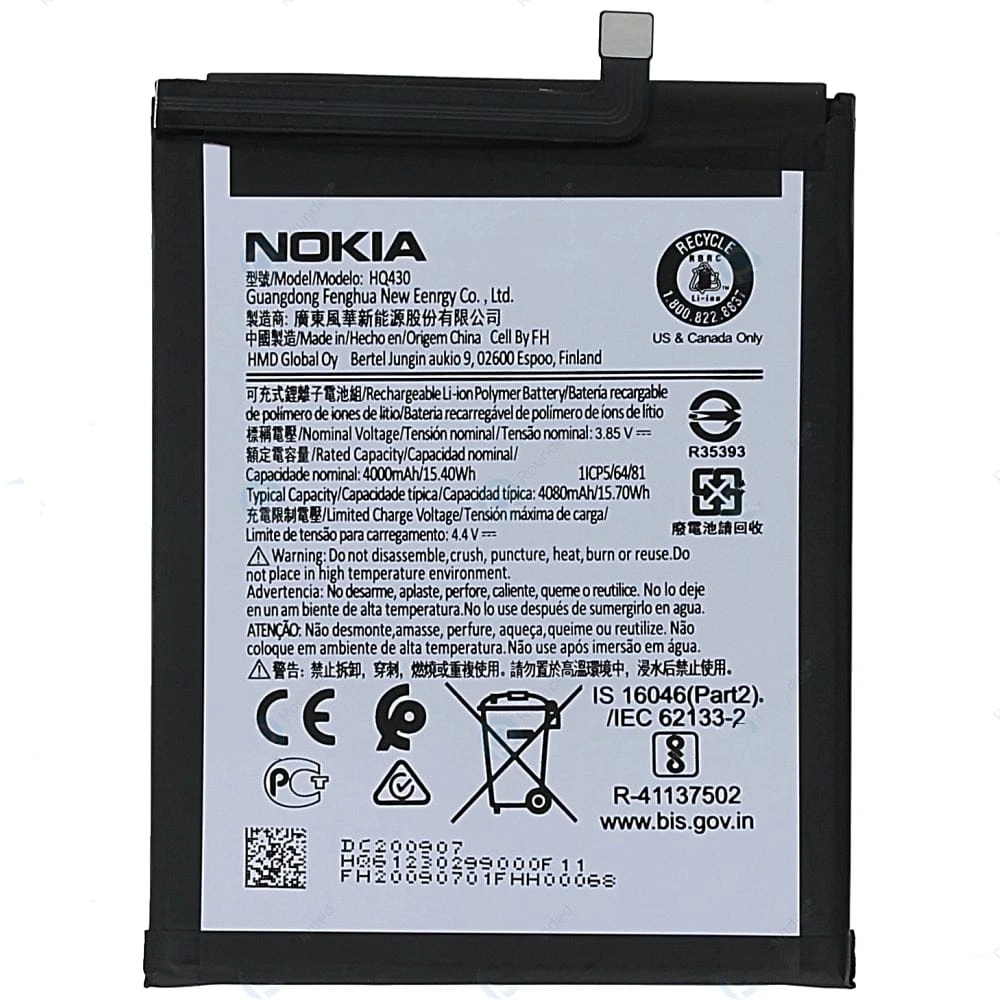 Nokia 3.4 HQ430 Mobile Battery 100% Care Original
