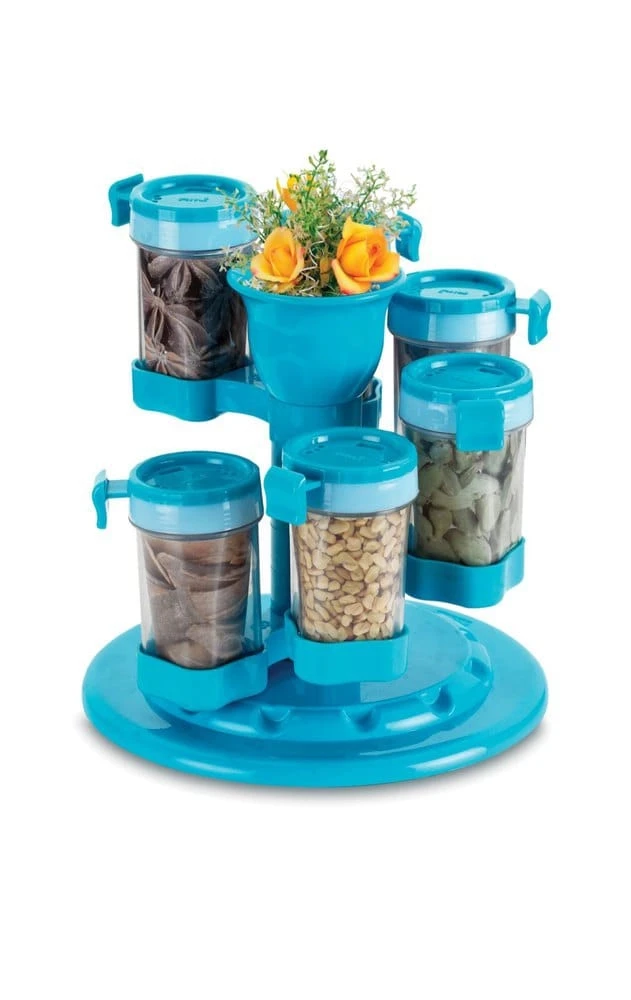 Plastic Pink Blue J-234 Spice Rack ( 6 Pcs )