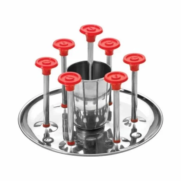 Stainless Steel J-75 Glass Stand, For Very Used Full Item in Home, Storage Capacity: 6 Glasses