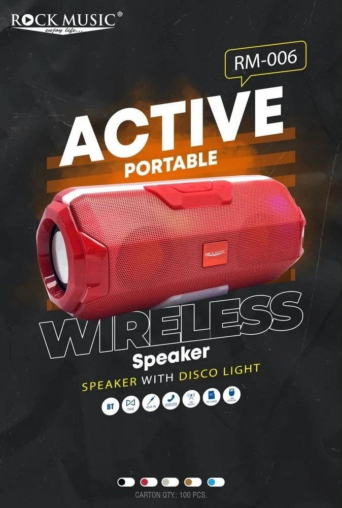 ROCK MUSIC RM-006 Portable Active Wireless Speaker