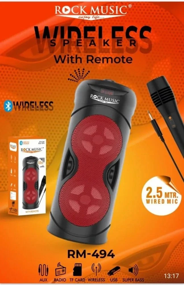 Rock Music RM-494 Wireless Speaker With Mice Remote