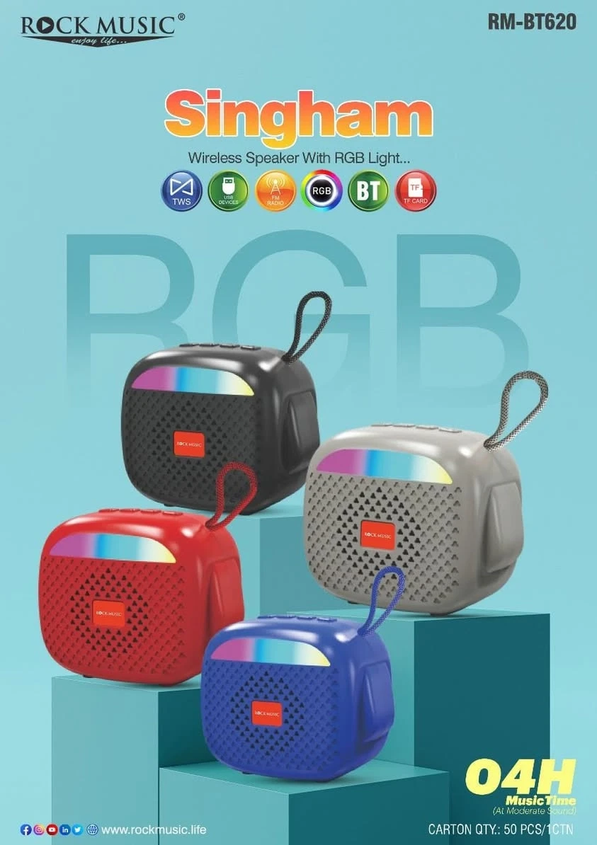 ROCK MUSIC BT-620 FM Singham Wireless Speaker