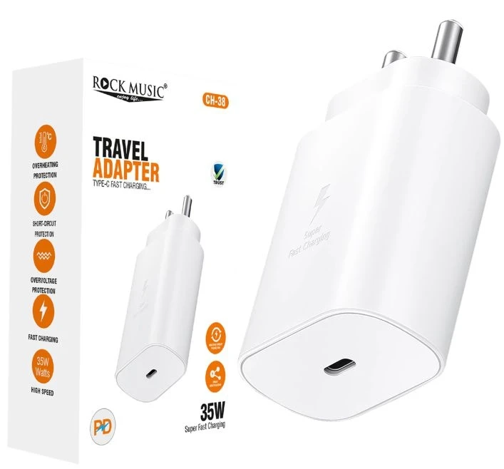 Rock Music CH-38 Travel Adapter 35W Type-C Fast Charger