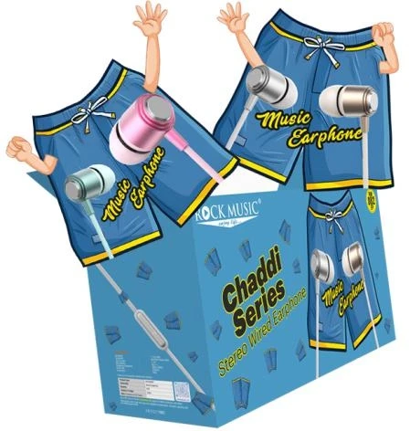 Rock Music RM-082 Chaddi Series Stereo Wired Earphone