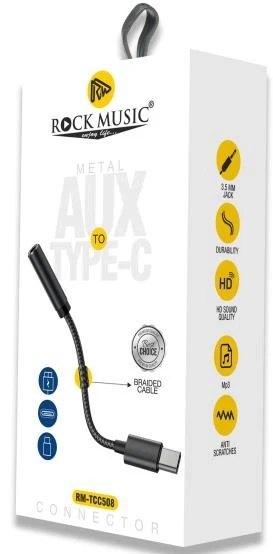 Rock Music TCC-508 Metal Aux Type-C OTG Connector