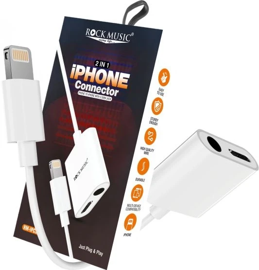 Rock Music OTG-508 2 in 1 iPhone OTG Connectors