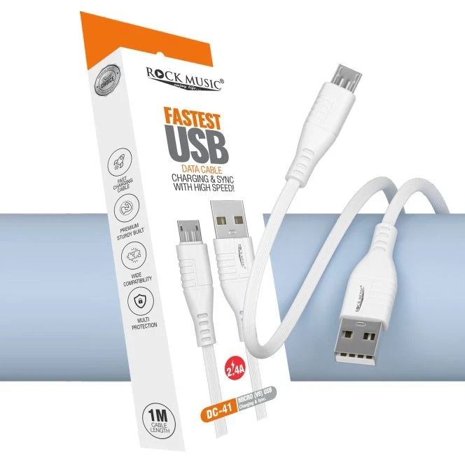 Rock Music DC-41 Fast Charging USB Data Cable