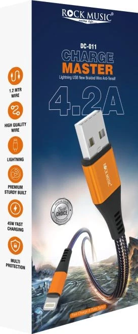 Rock Music DC-011 Charge Master (iPhone) USB Data Cable