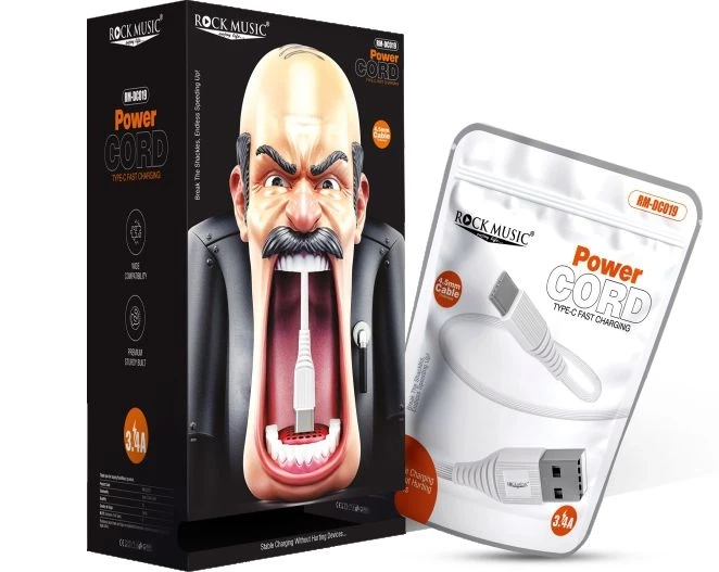 Rock Music DC-019 Power Cord (Type-C) USB Data Cable