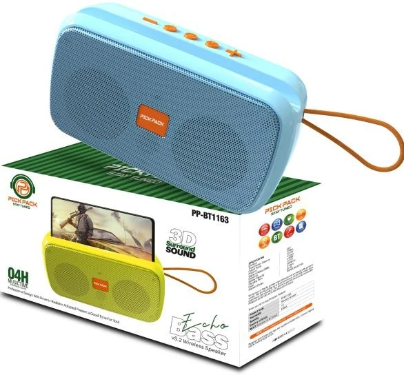 Pick Pack BT-1163 Echo Bass Wireless Speaker with Mobile Stand
