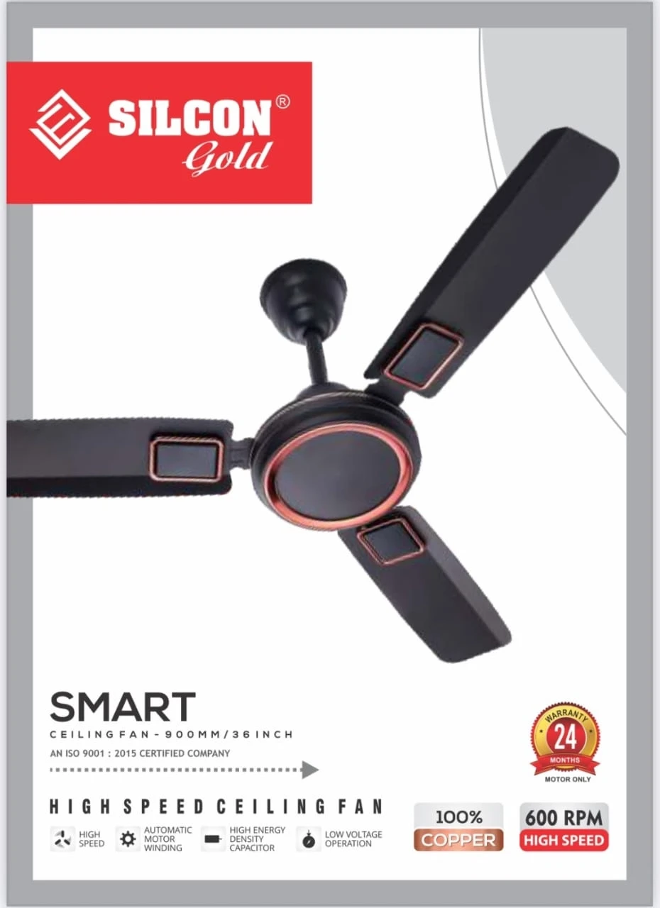 Silicon Ceiling Fan 36" Smart -Copper