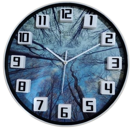 Izzero Quartz Wall Clock with Tree Branch Design