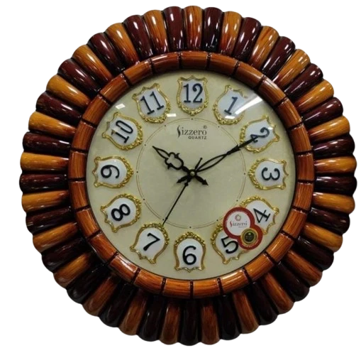 Sizzero Quartz Wooden Wall Clock