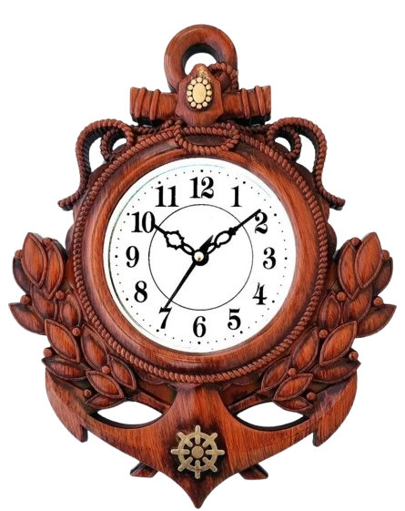 Diamond Quartz Anchor Wall Clock with Rope Design - Model No-1831