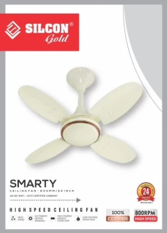 Silicon 24" Ceiling Fan SMARTY - Copper