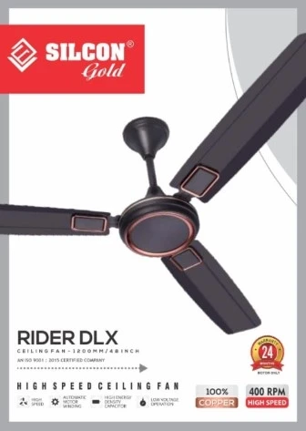 Silicon 48" Ceiling Fan RIDER DLX - Copper