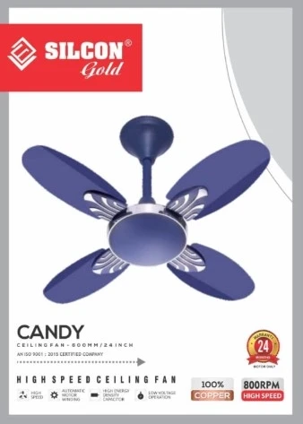 Silicon 24" Ceiling Fan CANDY- Copper