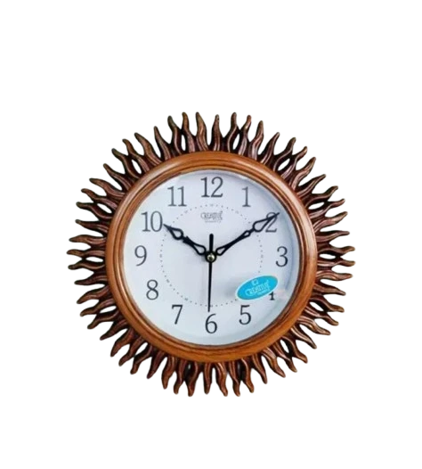 White Faced Analog Wall Clock with Colored Frames - M NO. 1731