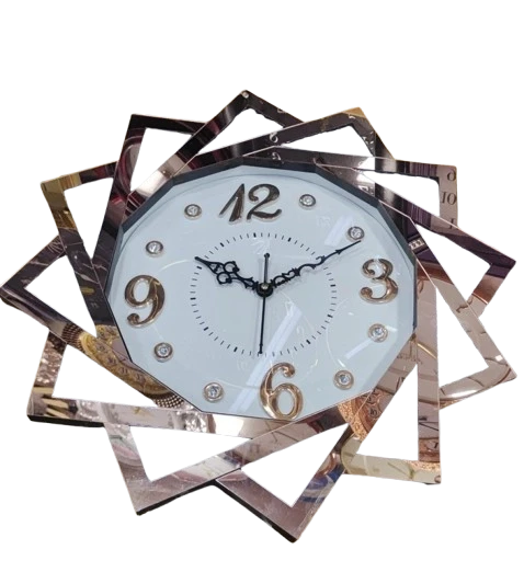 Rose Gold Roman Numeral Diamond Wall Clock