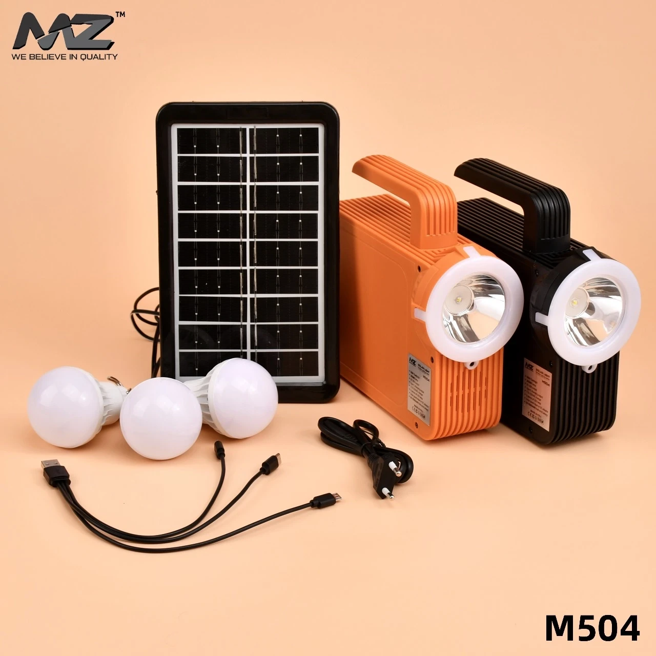 MZ M504 Mini Solar Light Portable Inverter 6 hrs Torch Emergency Light