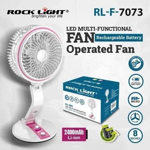 Rocklight RL-F-7073 LED Multi-Functional Rechargeable Fan