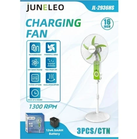 Juneleo Rechargeable Fan JL-2936HS